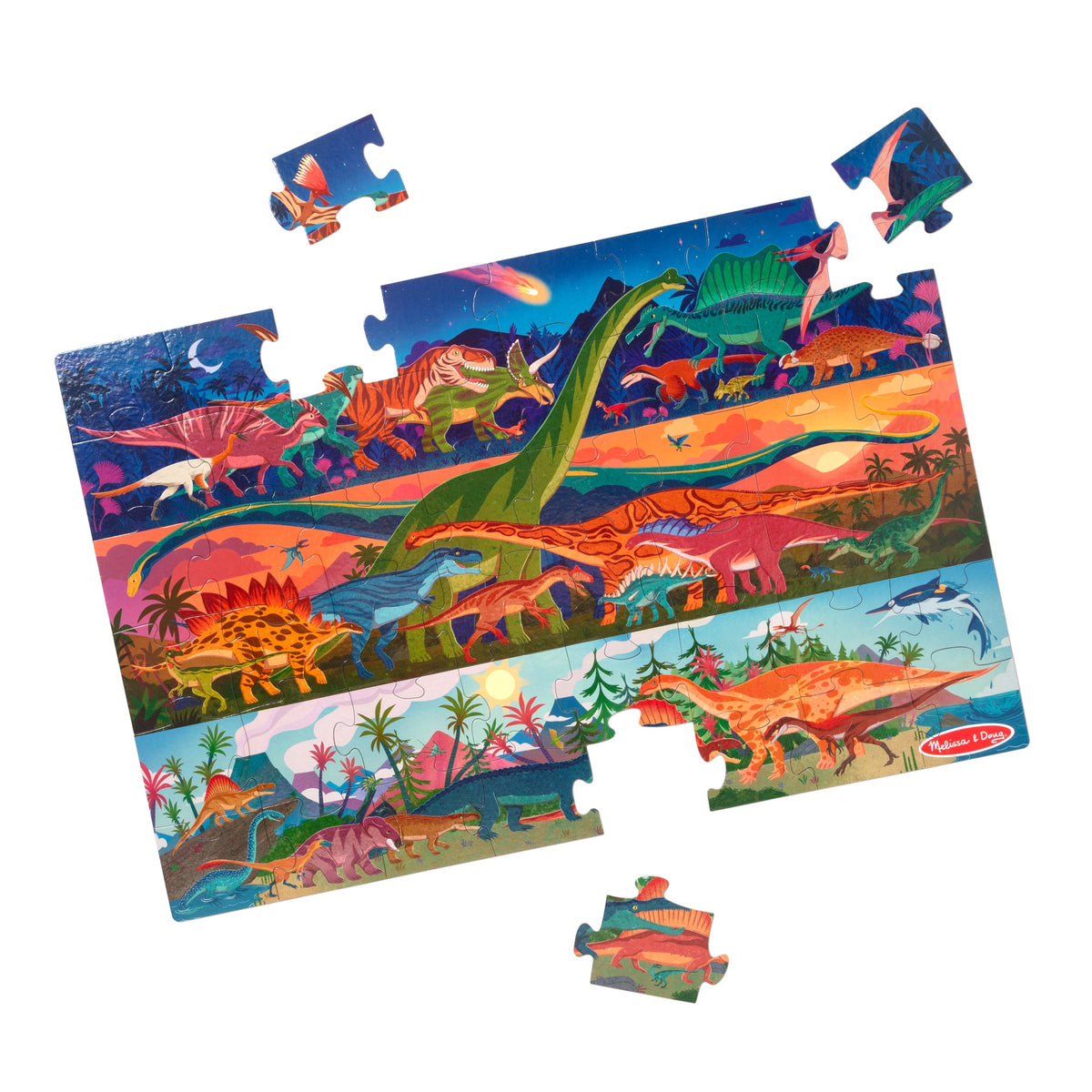 Melissa and Doug Dinosaur Floor Puzzle - 48 Pieces