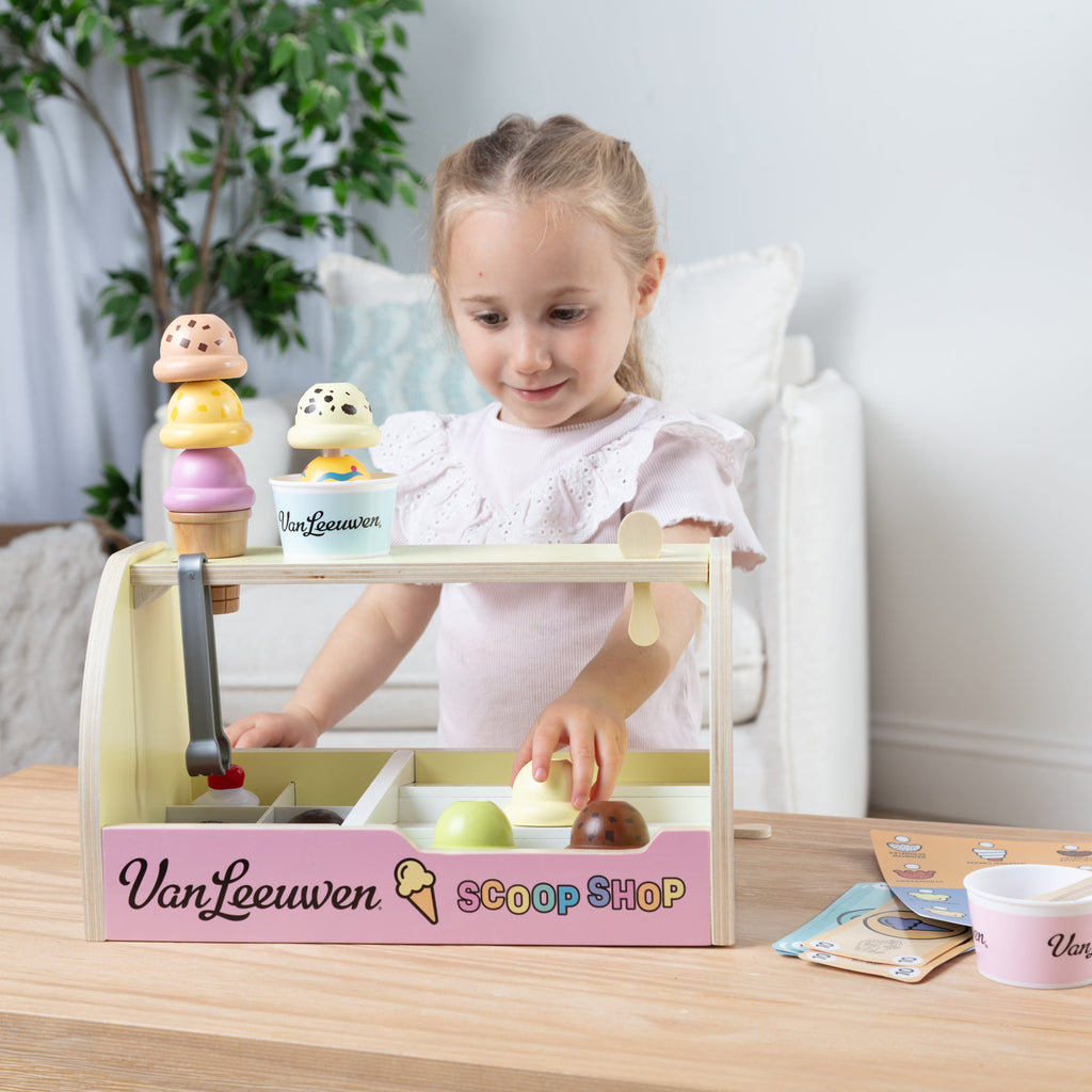 Melissa and Doug Melissa Doug x Van Leeuwen Wooden Ice Cream Counter