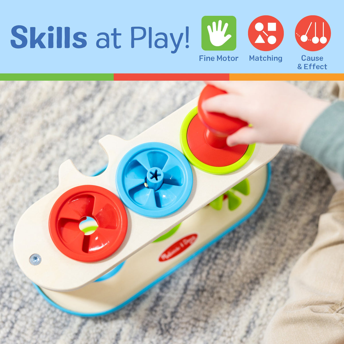 Melissa and Doug Match Push Spinning Tops
