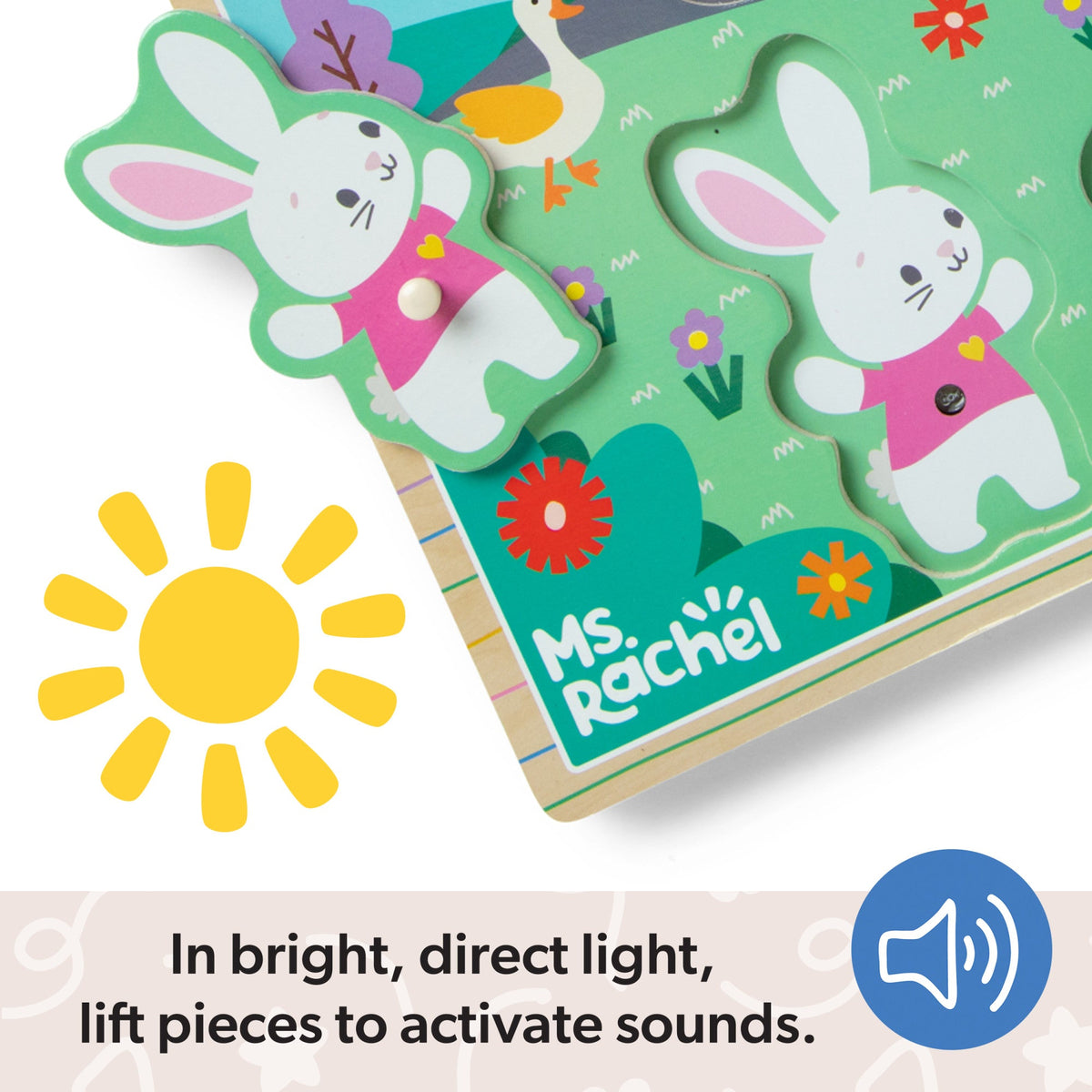 Melissa and Doug Ms RachelTM Wooden Song Puzzle 6 Pieces