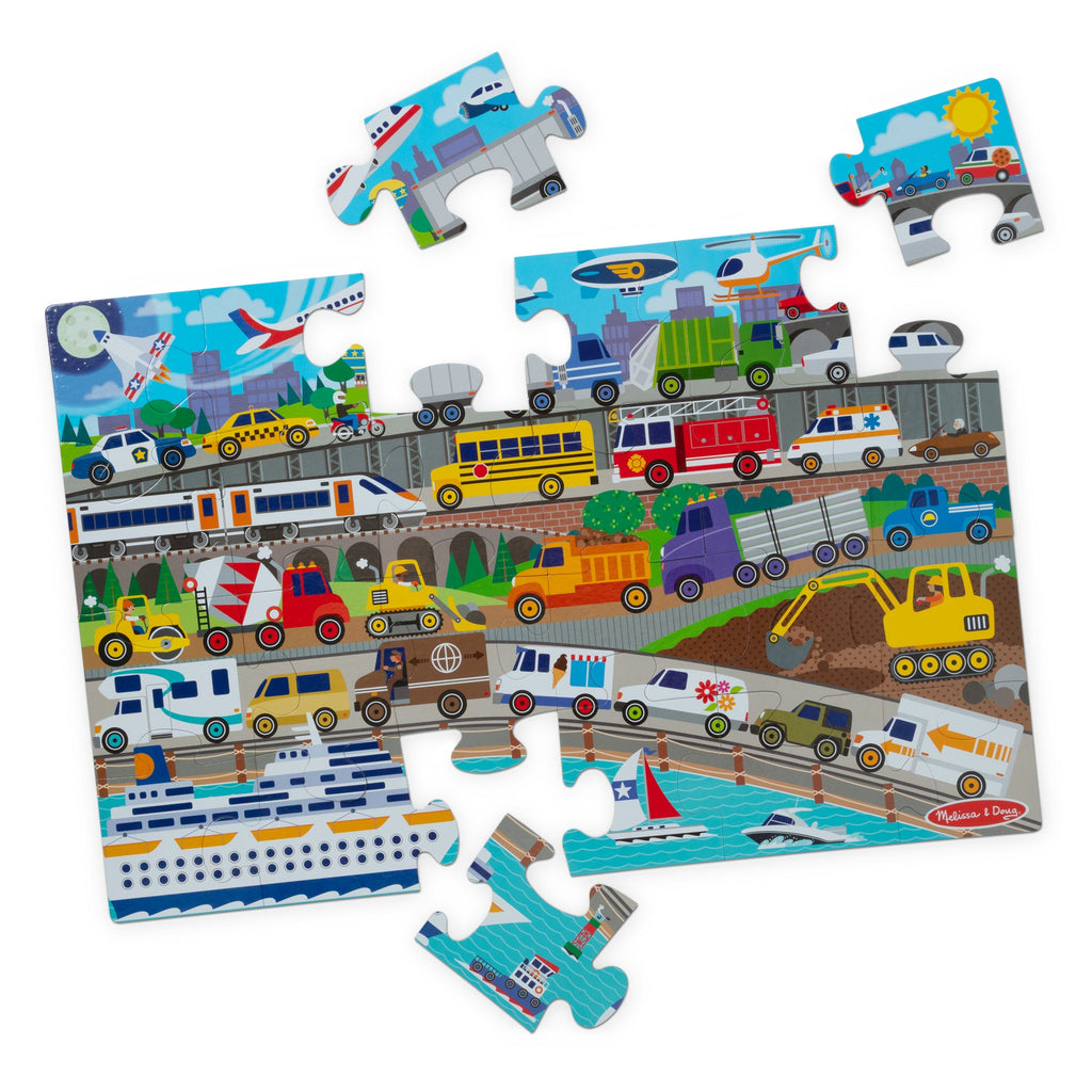 Melissa and Doug Traffic Jam Floor Puzzle - 24 Pieces