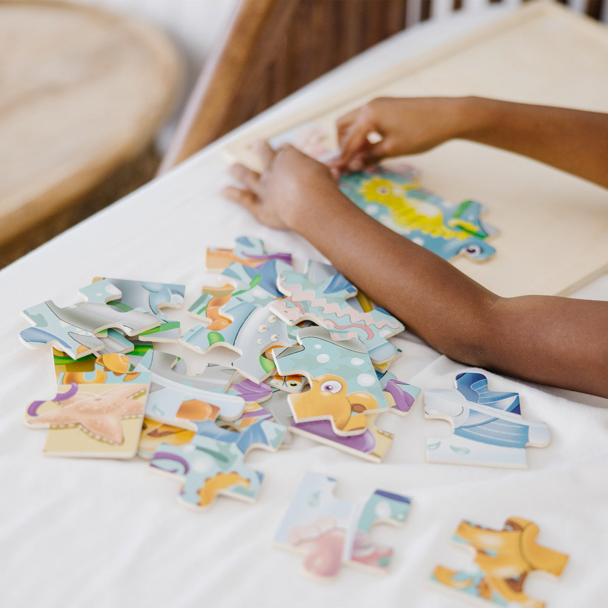 Melissa and Doug Wooden Jigsaw Puzzle - Under the Sea - 24 Pieces