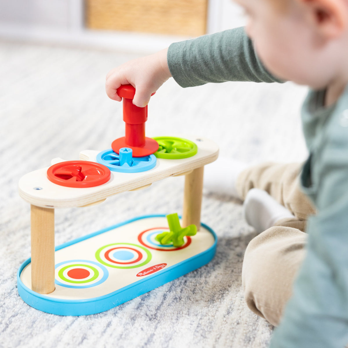 Melissa and Doug Match Push Spinning Tops