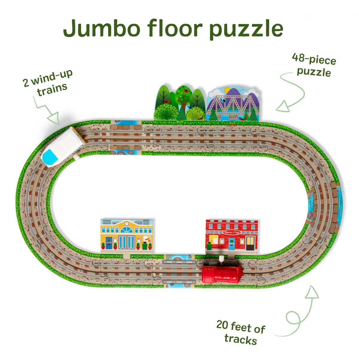 Melissa and Doug Design Your Own Railroad Floor Puzzle