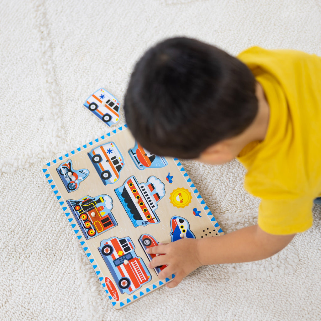Melissa and Doug Vehicles Sound Puzzle - 8 Pieces