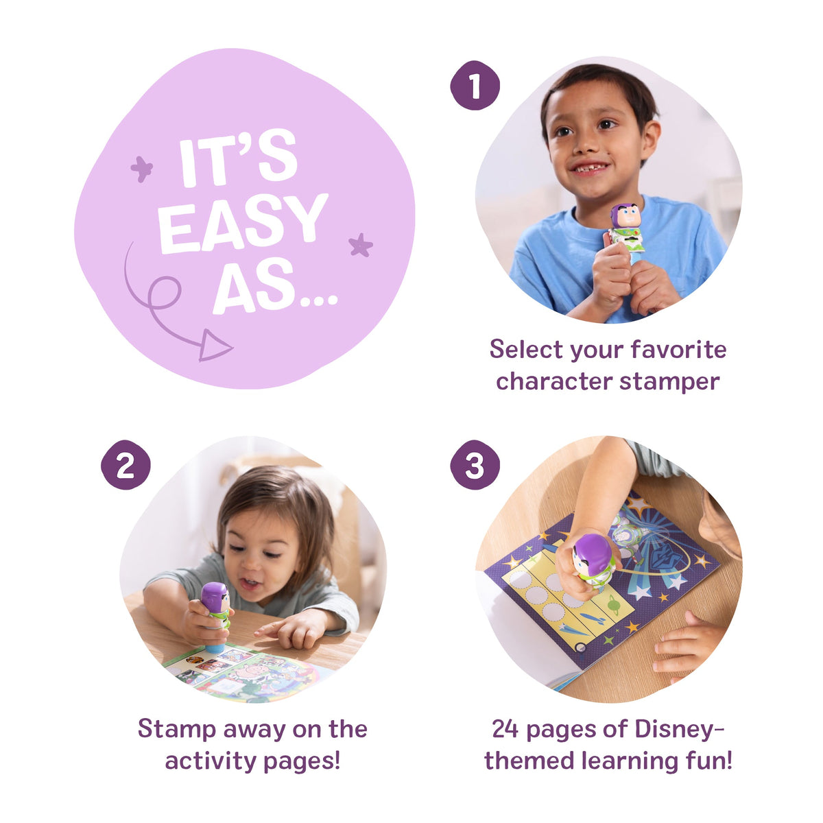 Melissa and Doug Sticker WOWTM Disney Toy Story Buzz Lightyear Bundle Activity Pad Sticker Stamper Mini Activity Pad and 200 Refill Stickers
