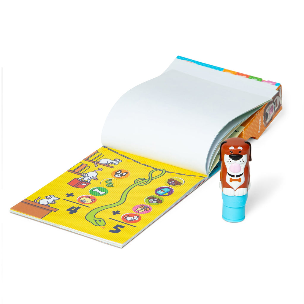 Melissa and Doug Sticker WOWTM Dog Bundle Activity Pad Sticker Stamper Mini Activity Pad and 200 Refill Stickers