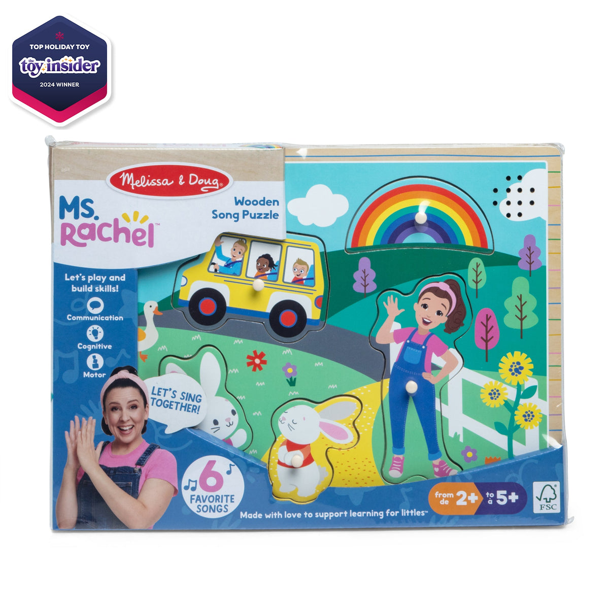 Melissa and Doug Ms RachelTM Wooden Song Puzzle 6 Pieces