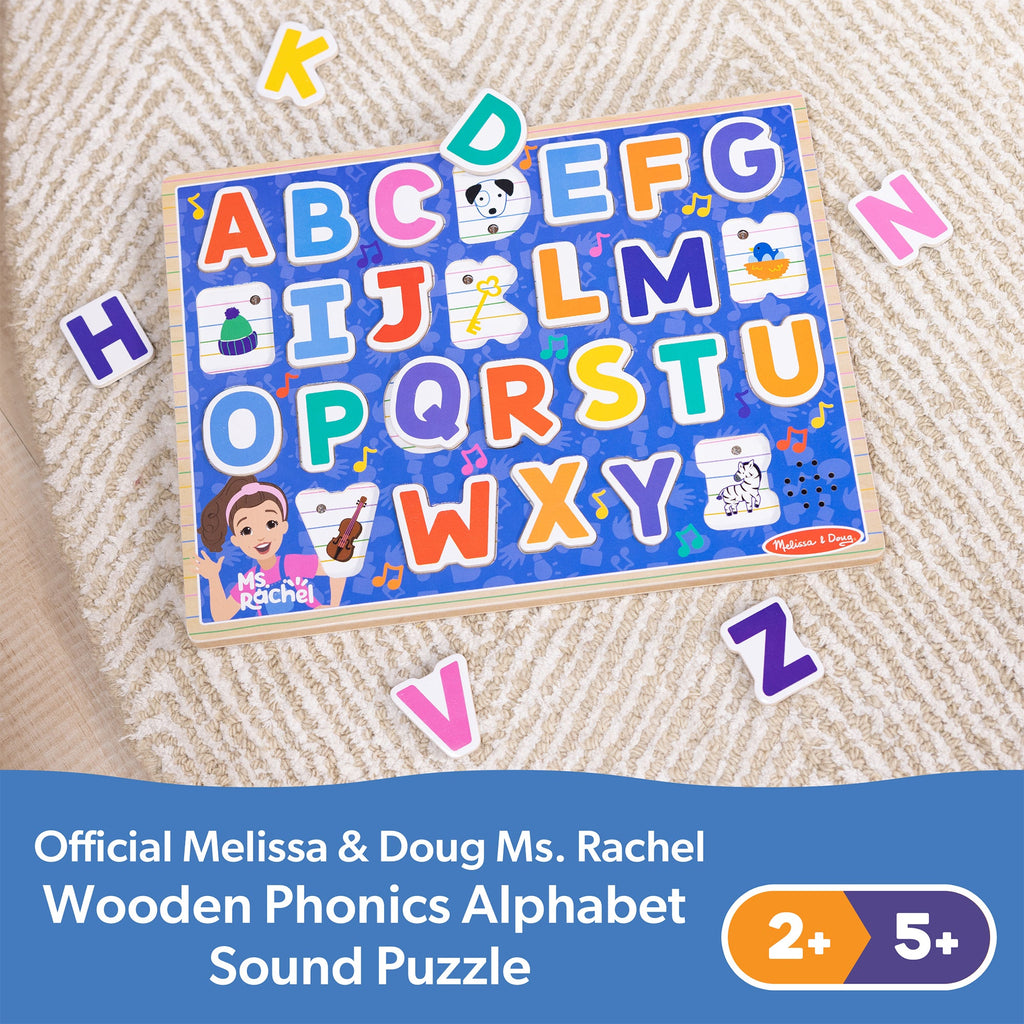 Melissa and Doug Ms RachelTM Wooden Phonics Alphabet Sound Puzzle - 26 Pieces