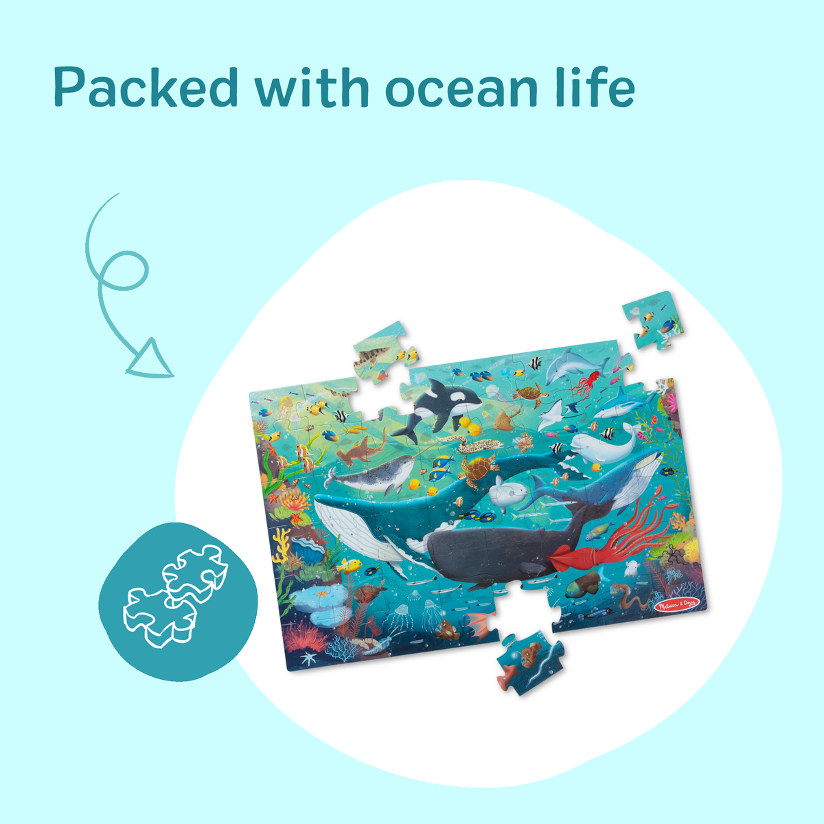 Melissa and Doug Underwater Floor Puzzle - 48 Pieces