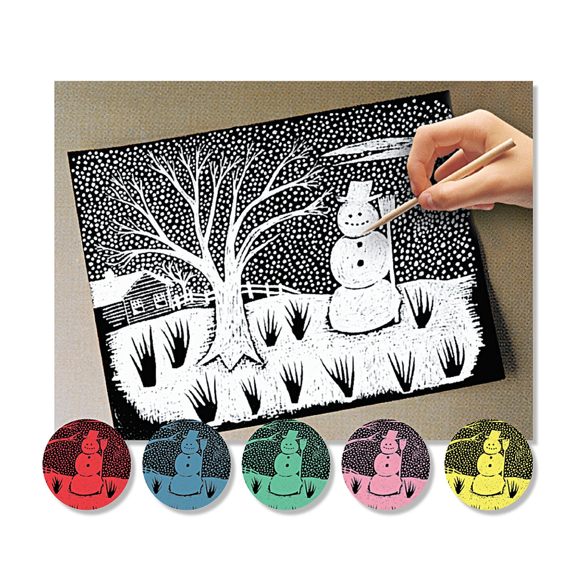 Melissa and Doug Scratch Art Paper - Solid Color Assortment 60 sheets