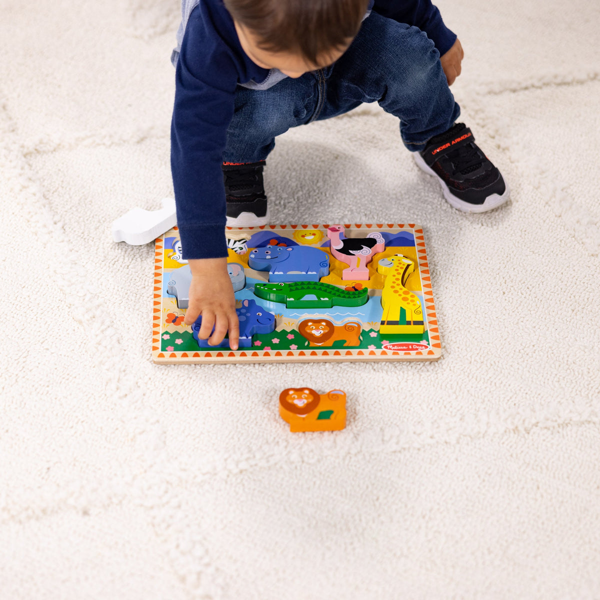 Melissa and Doug Safari Chunky Puzzle - 8 Pieces