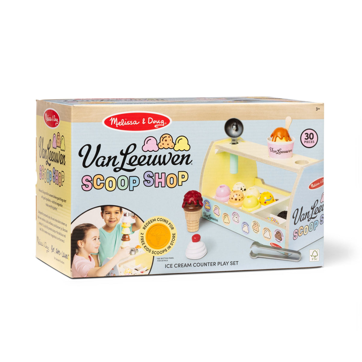 Melissa and Doug Melissa Doug x Van Leeuwen Wooden Ice Cream Counter
