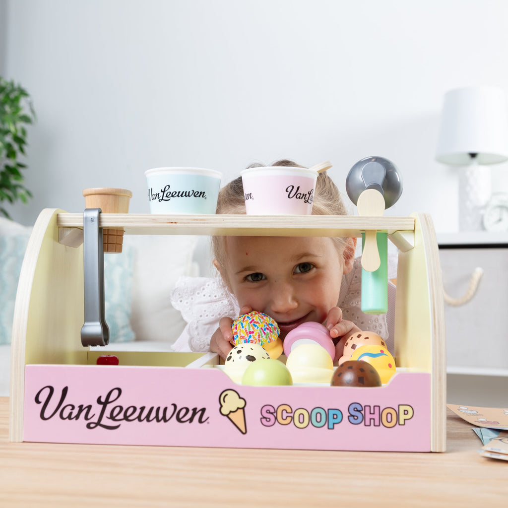 Melissa and Doug Melissa Doug x Van Leeuwen Wooden Ice Cream Counter