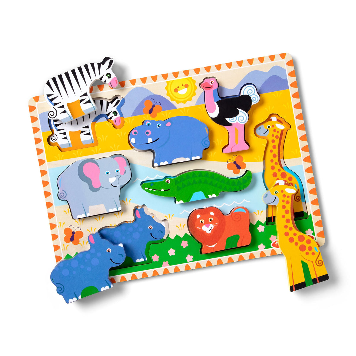 Melissa and Doug Safari Chunky Puzzle - 8 Pieces