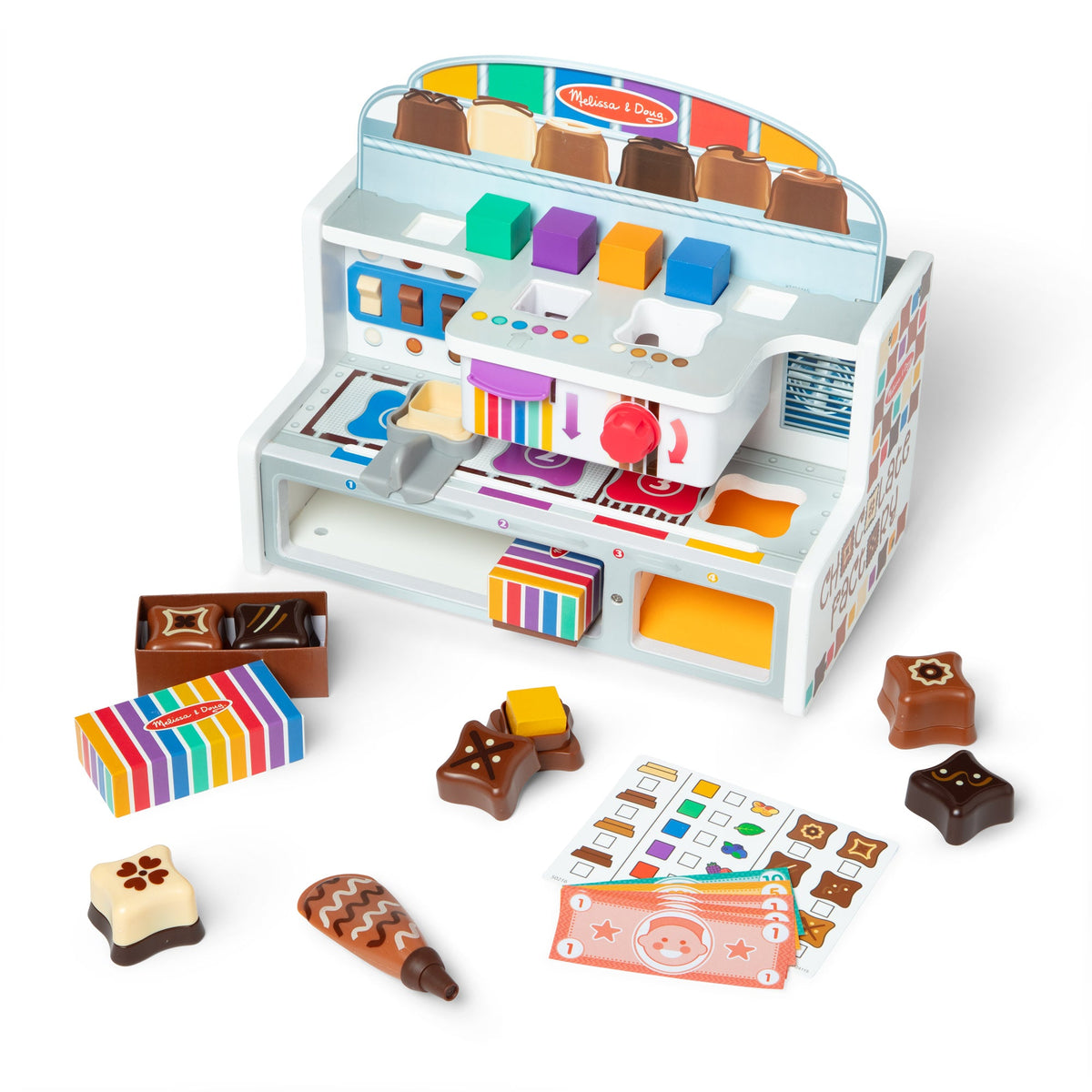 Melissa and Doug Wooden Chocolate Factory Play Set
