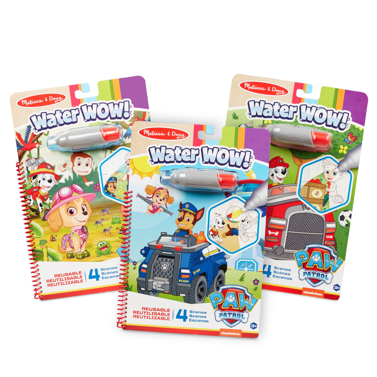 Melissa and Doug PAW Patrol Water Wow 3-Pack - Skye Chase Marshall Water Reveal Pads