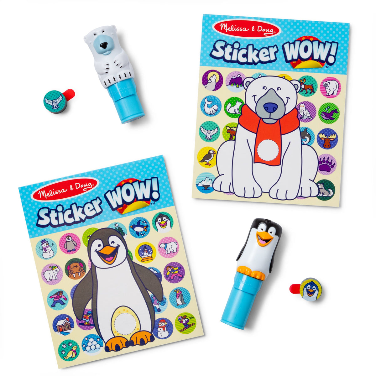 Melissa and Doug Sticker WOW Activity Pads Sticker Stampers VALUE PACK - Winter