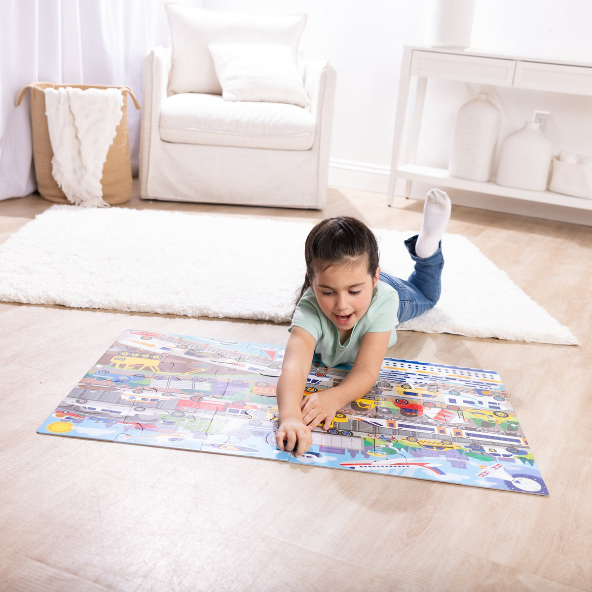 Melissa and Doug Traffic Jam Floor Puzzle - 24 Pieces
