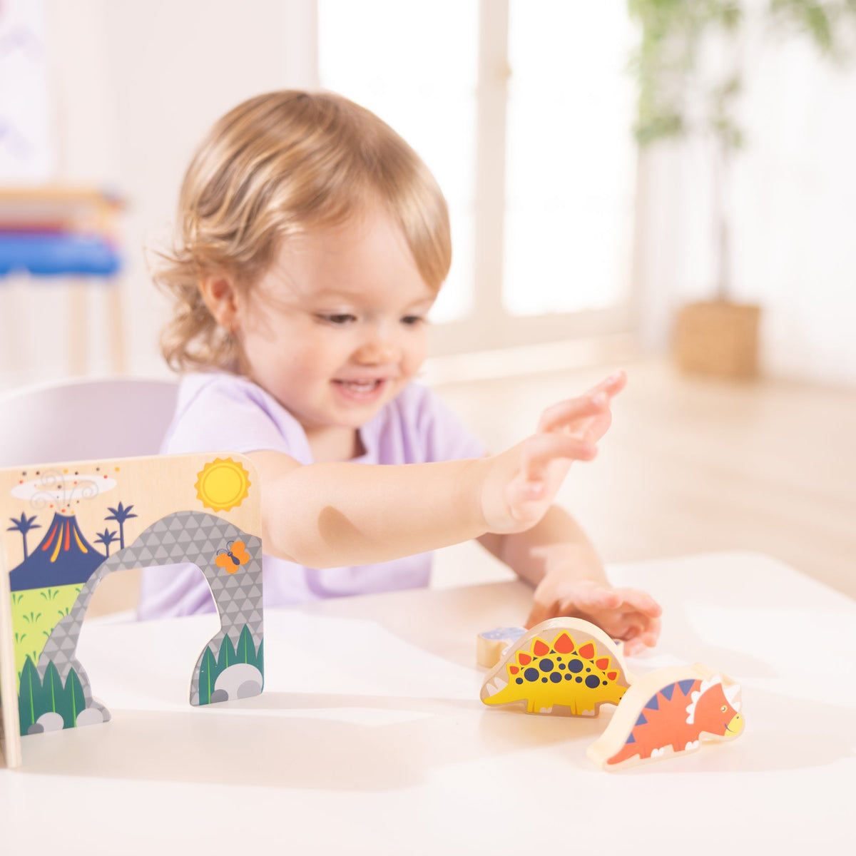 Melissa and Doug Wooden Dinosaurs Play Set