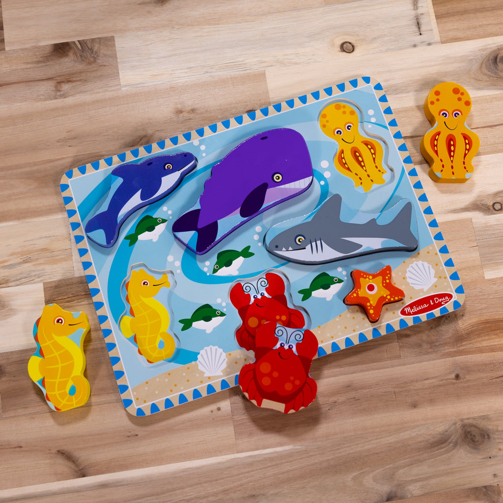 Melissa and Doug Sea Creatures Chunky Puzzle - 7 Pieces