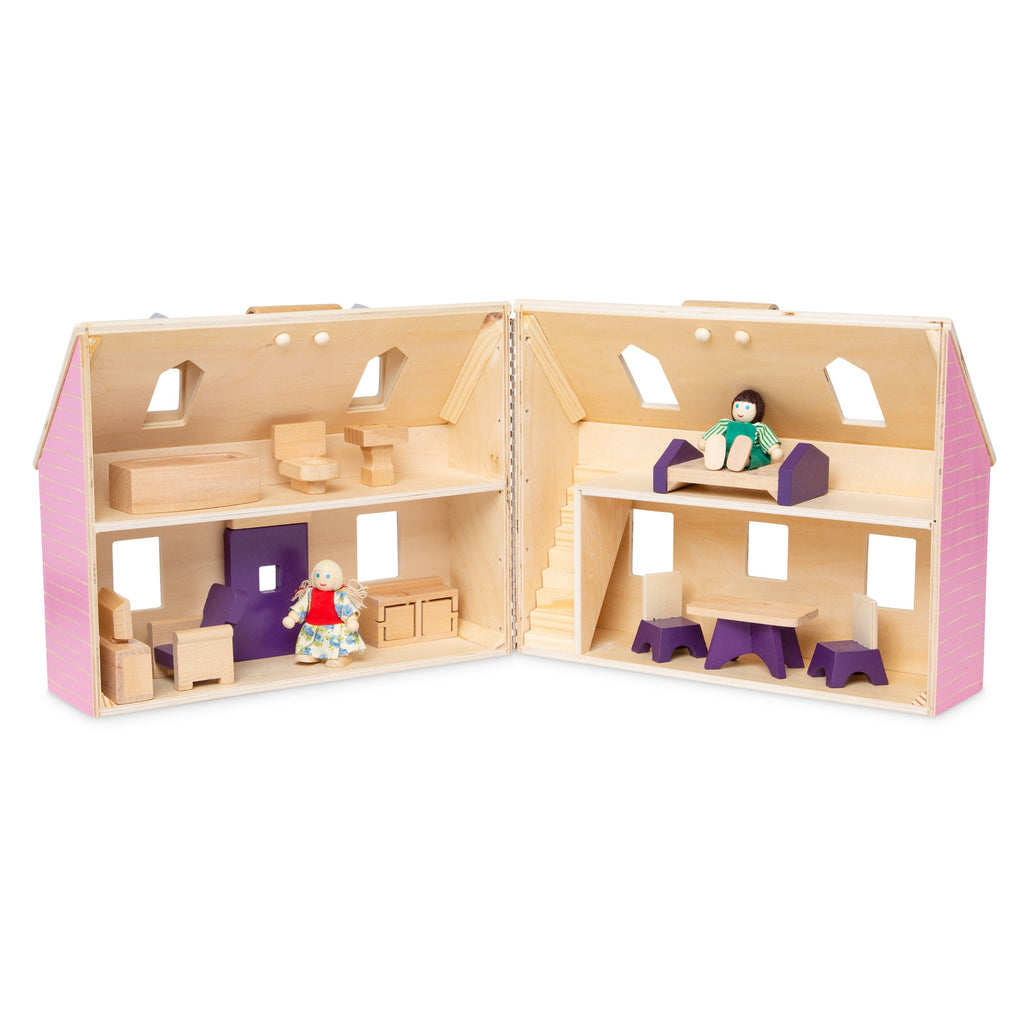 Melissa and Doug Wooden Fold Go Dollhouse