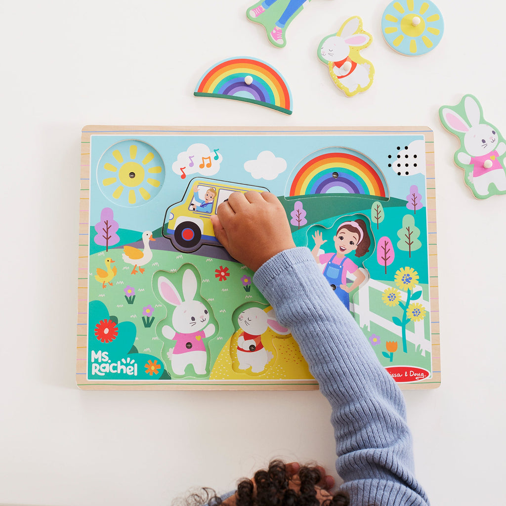 Melissa and Doug Ms RachelTM Wooden Song Puzzle 6 Pieces
