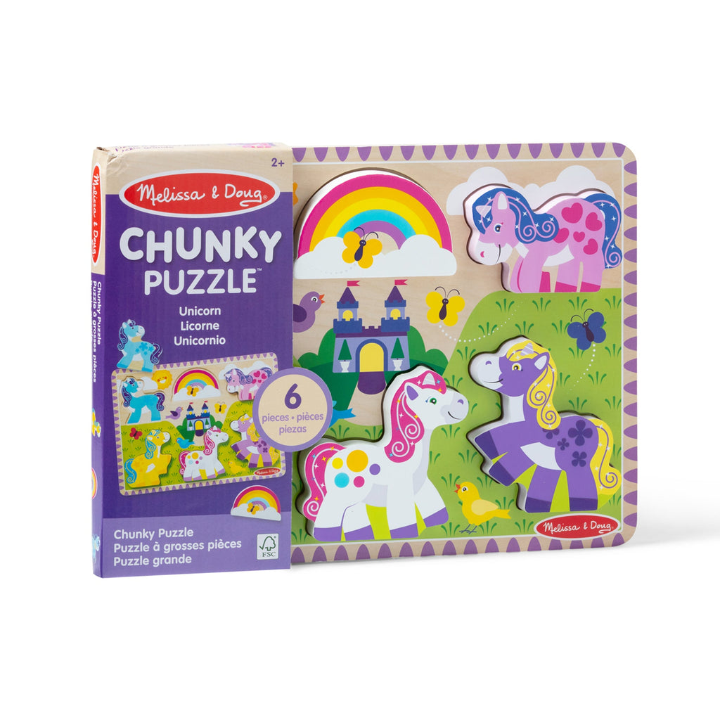 Melissa and Doug Unicorn Chunky Puzzle 6 Pieces