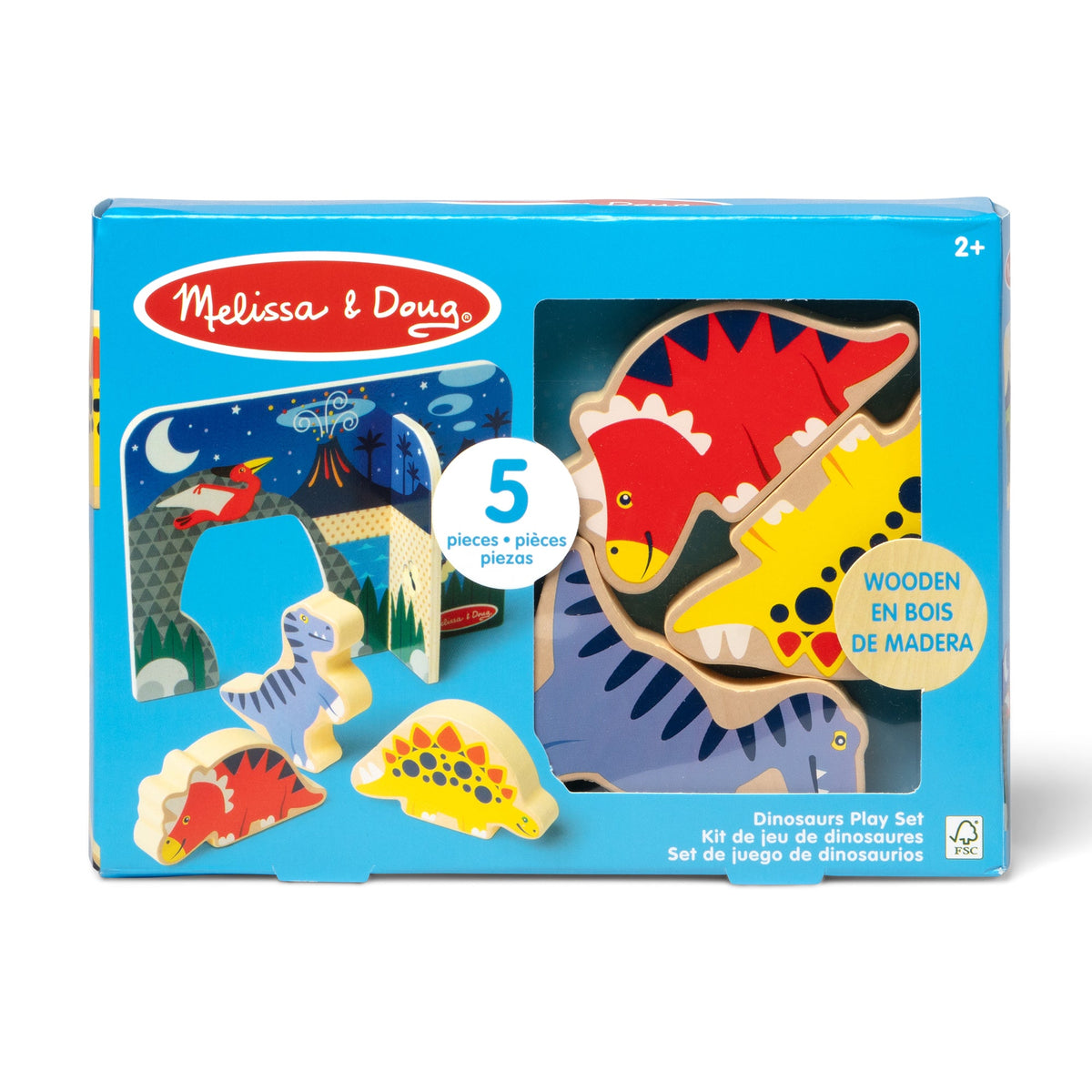 Melissa and Doug Wooden Dinosaurs Play Set