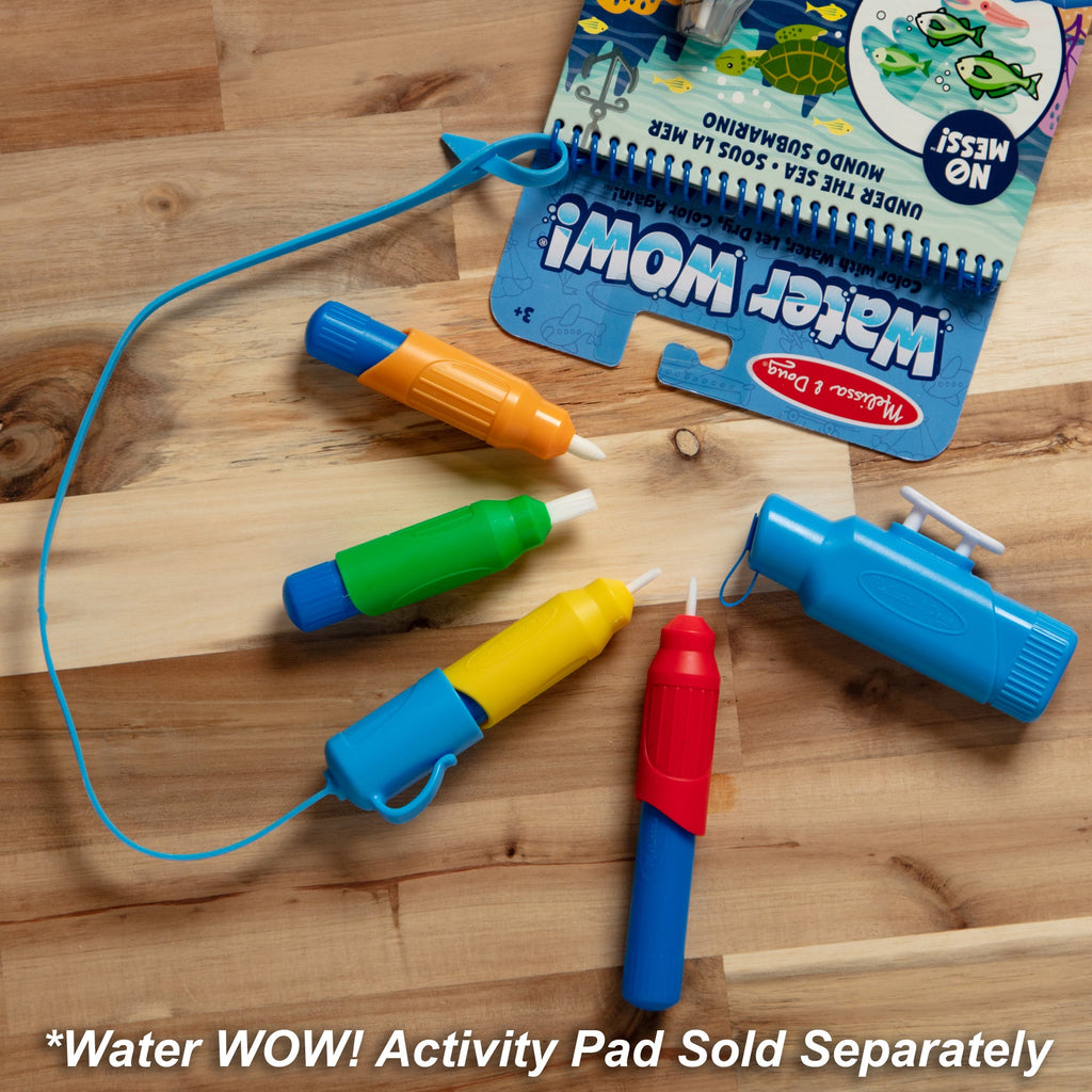 Melissa and Doug Water WOW Pen Pack 4 Water Pens Sprayer Tether Cap
