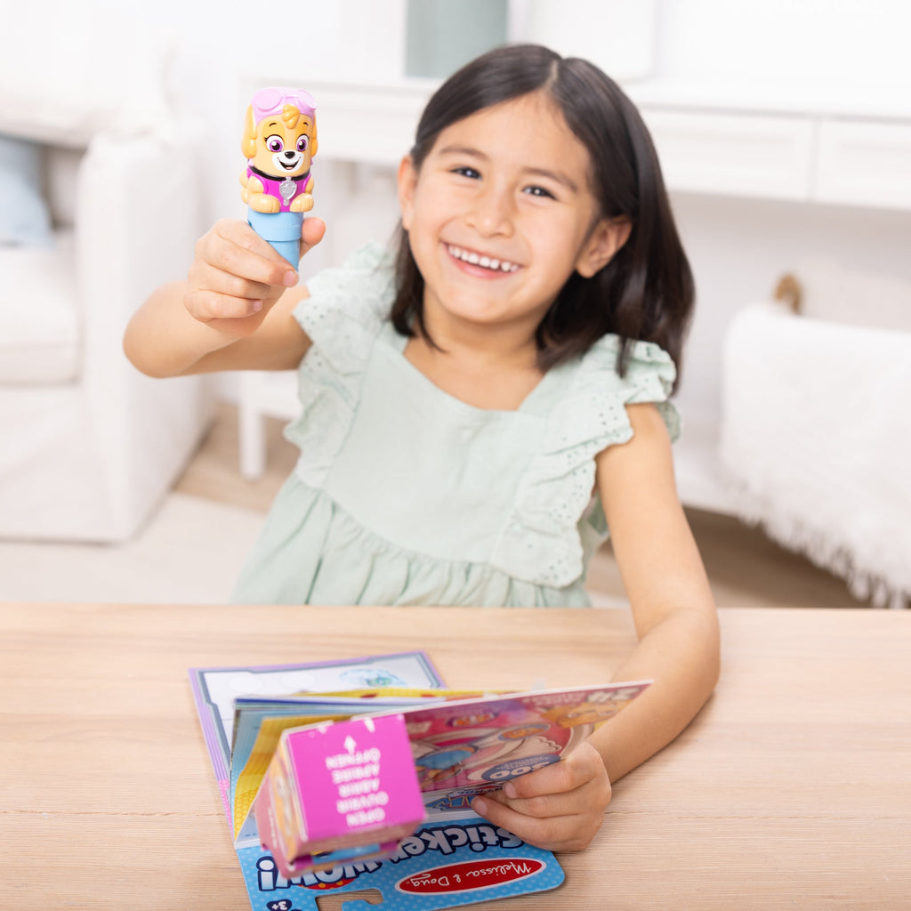 Melissa and Doug Sticker WOWTM PAW Patrol Skye Bundle Activity Pad Sticker Stamper Mini Activity Pad and 200 Refill Stickers