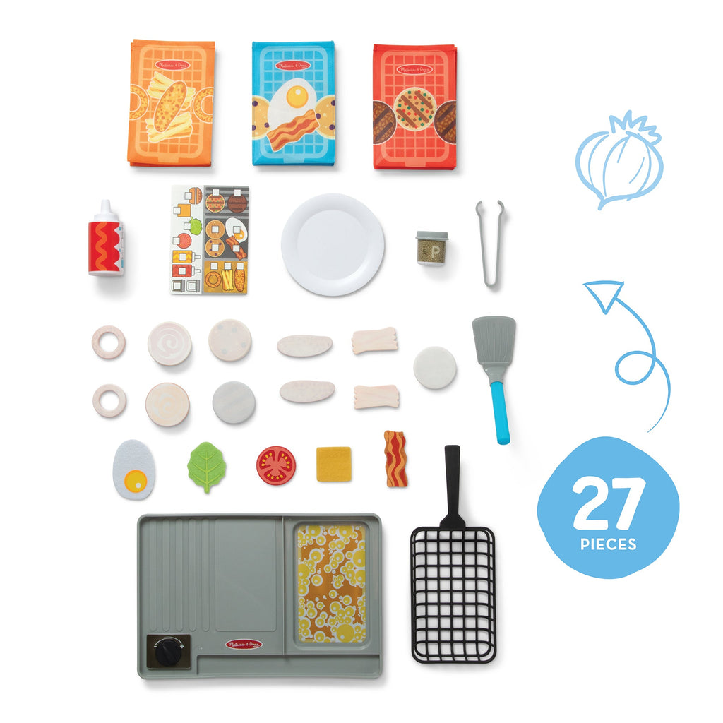 Melissa and Doug Flip Fry Grill Play Set with Color Changing Water WOW