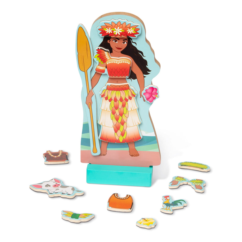 Melissa and Doug Disney Moana Wooden Magnetic Dress-Up Play Set
