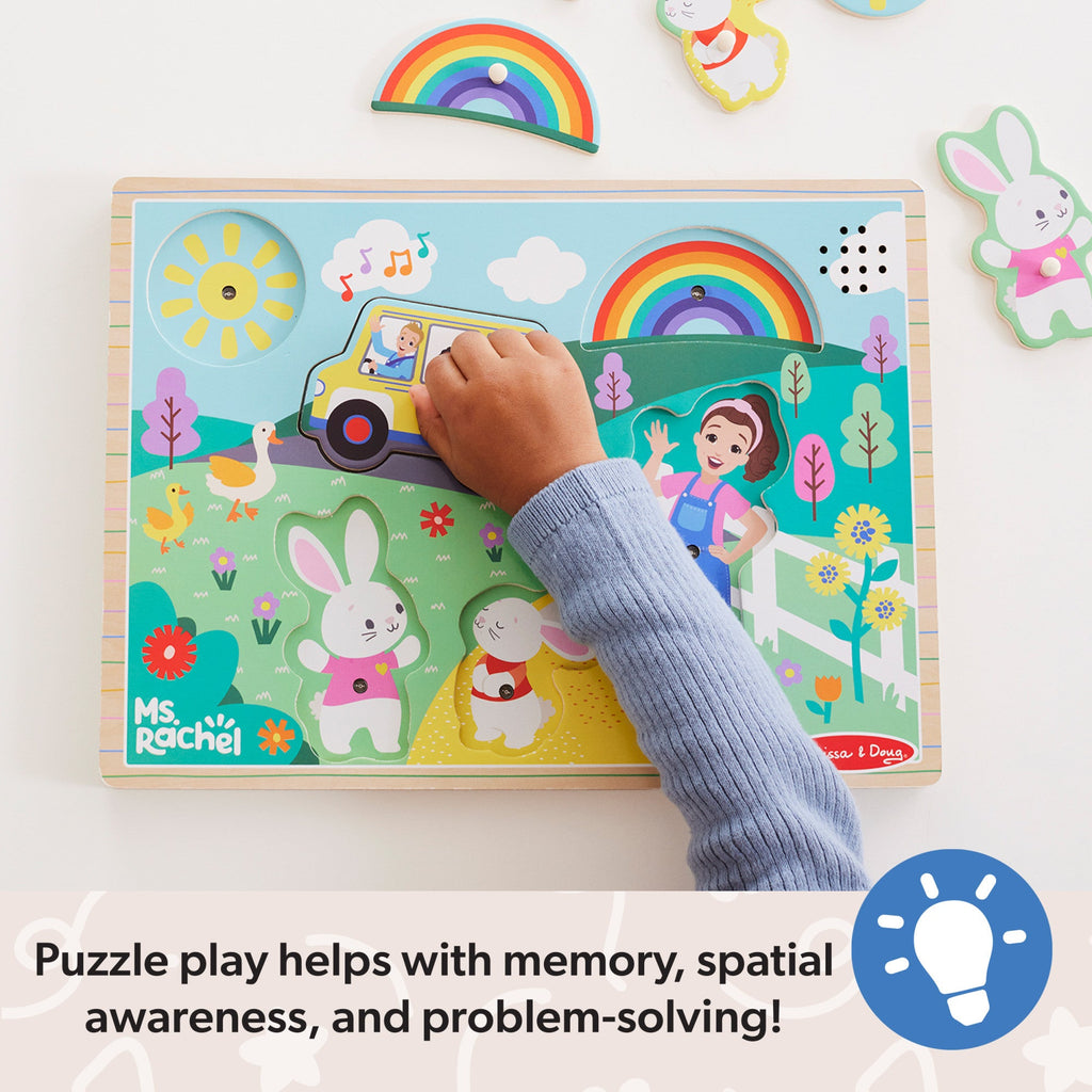 Melissa and Doug Ms RachelTM Wooden Song Puzzle 6 Pieces