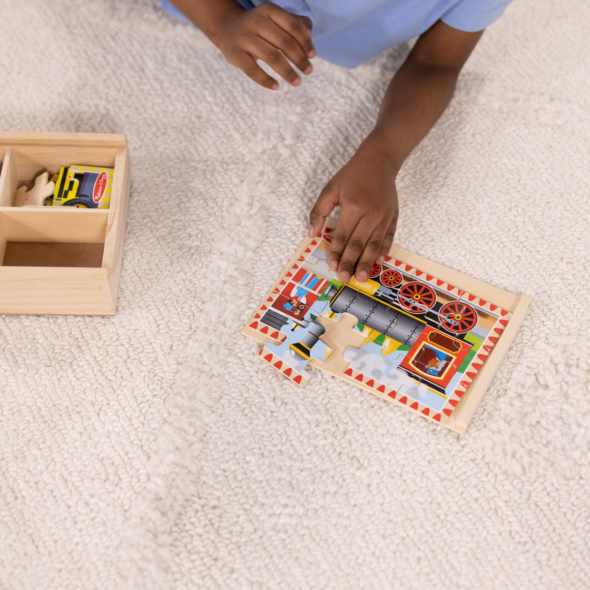 Melissa and Doug Wooden Jigsaw Puzzles in a Box - Vehicles