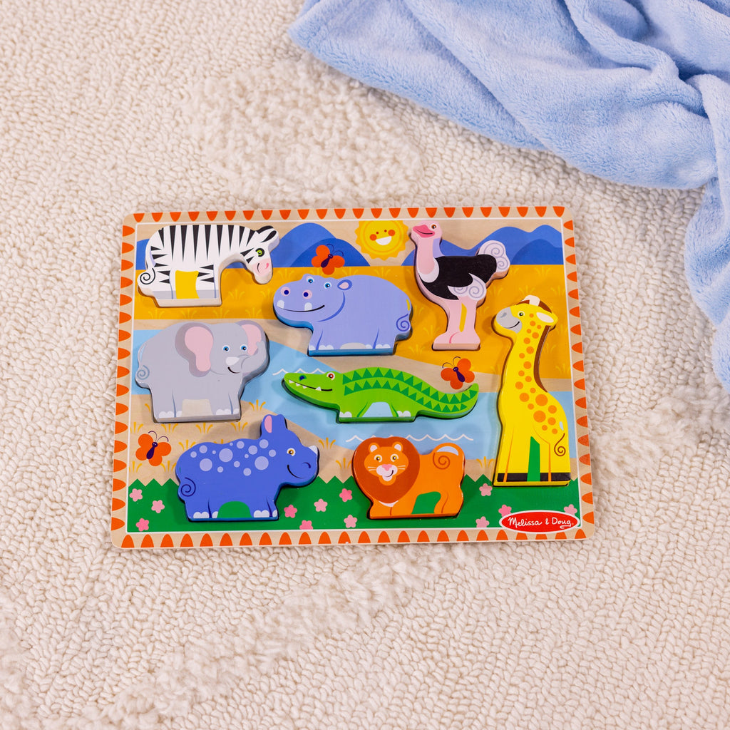 Melissa and Doug Safari Chunky Puzzle - 8 Pieces