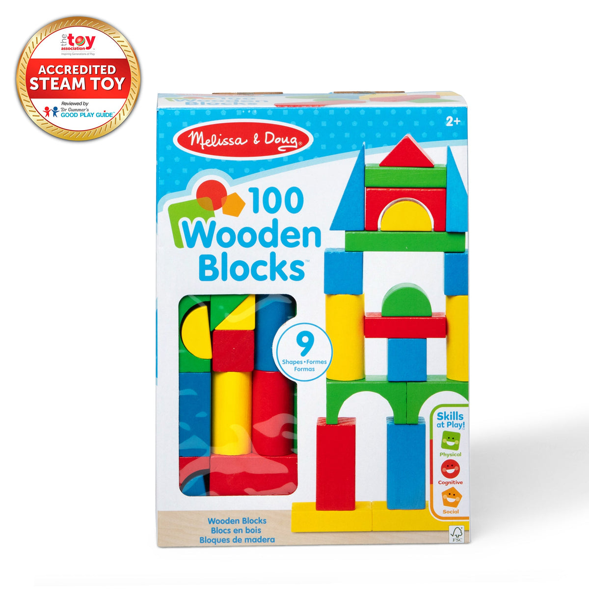 Melissa and Doug 100-Piece Wood Blocks Set