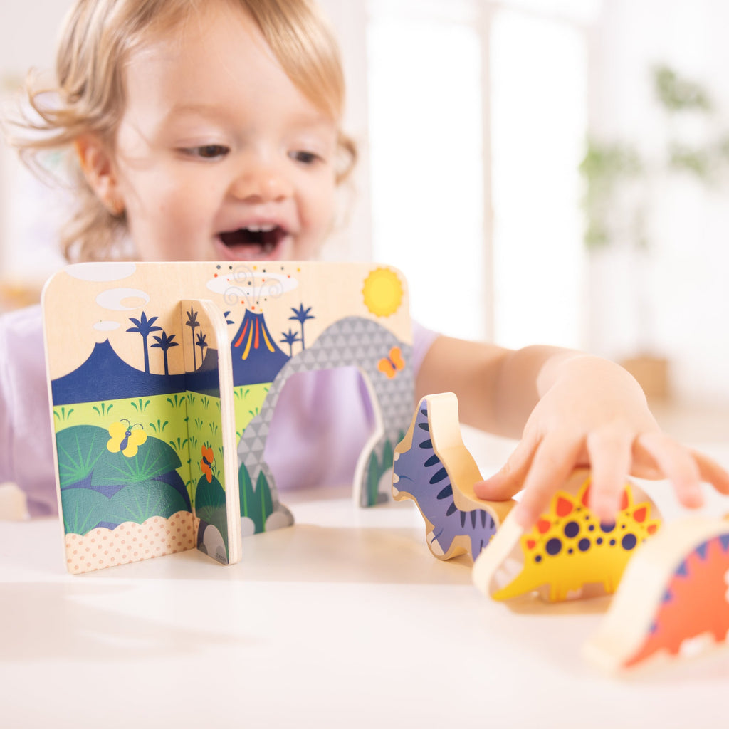 Melissa and Doug Wooden Dinosaurs Play Set