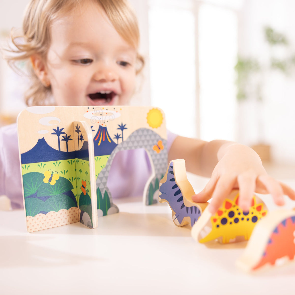 Melissa and Doug Wooden Dinosaurs Play Set