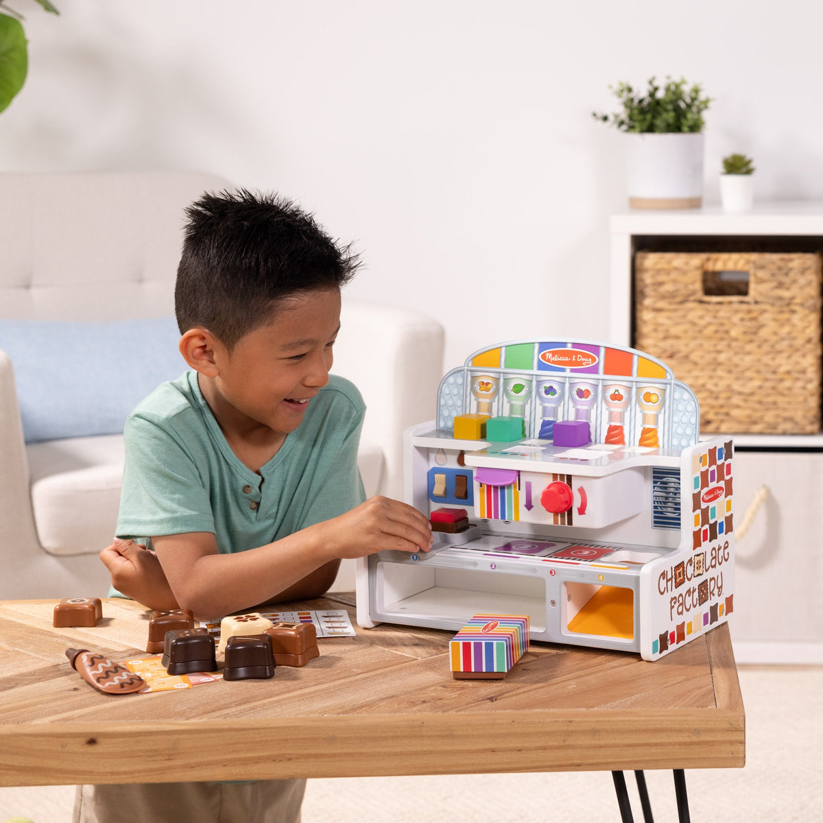Melissa and Doug Wooden Chocolate Factory Play Set