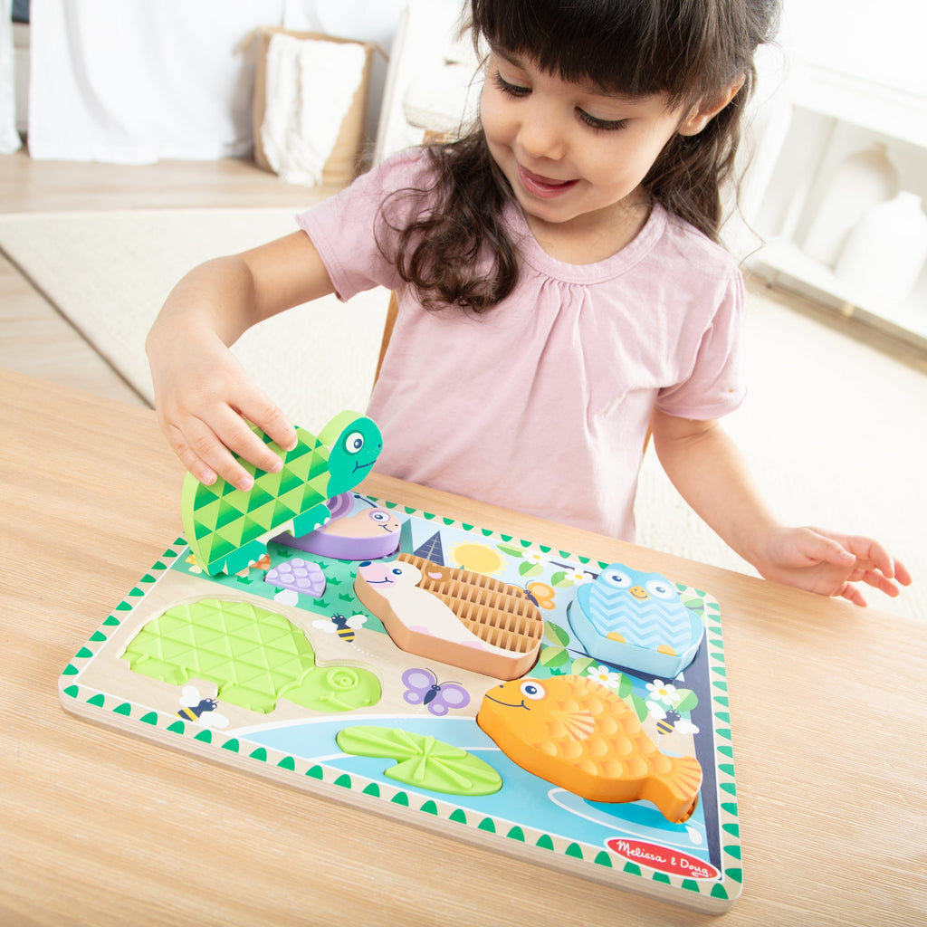 Melissa and Doug Forest Friends Touch Feel Puzzle