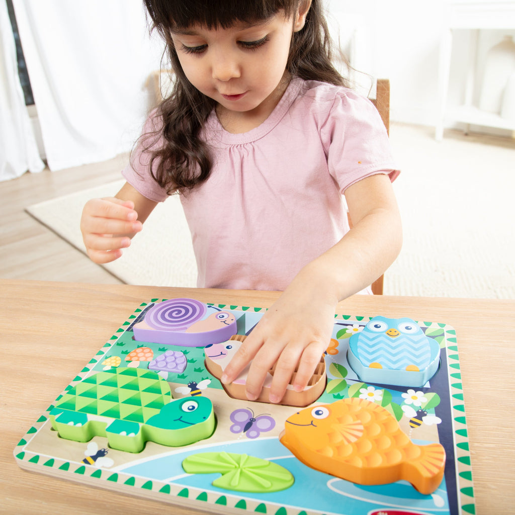 Melissa and Doug Forest Friends Touch Feel Puzzle