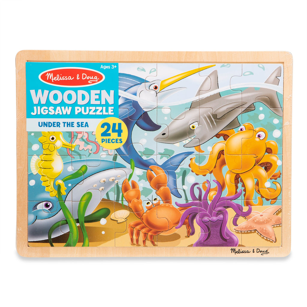 Melissa and Doug Wooden Jigsaw Puzzle - Under the Sea - 24 Pieces