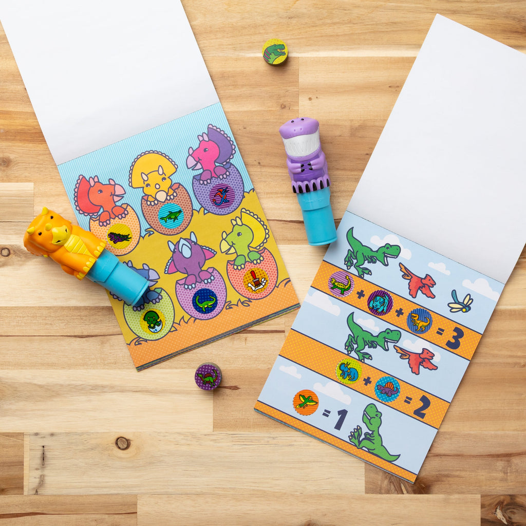 Melissa and Doug Sticker WOWTM Activity Pad Sticker Stamper Value Pack - Dinosaur