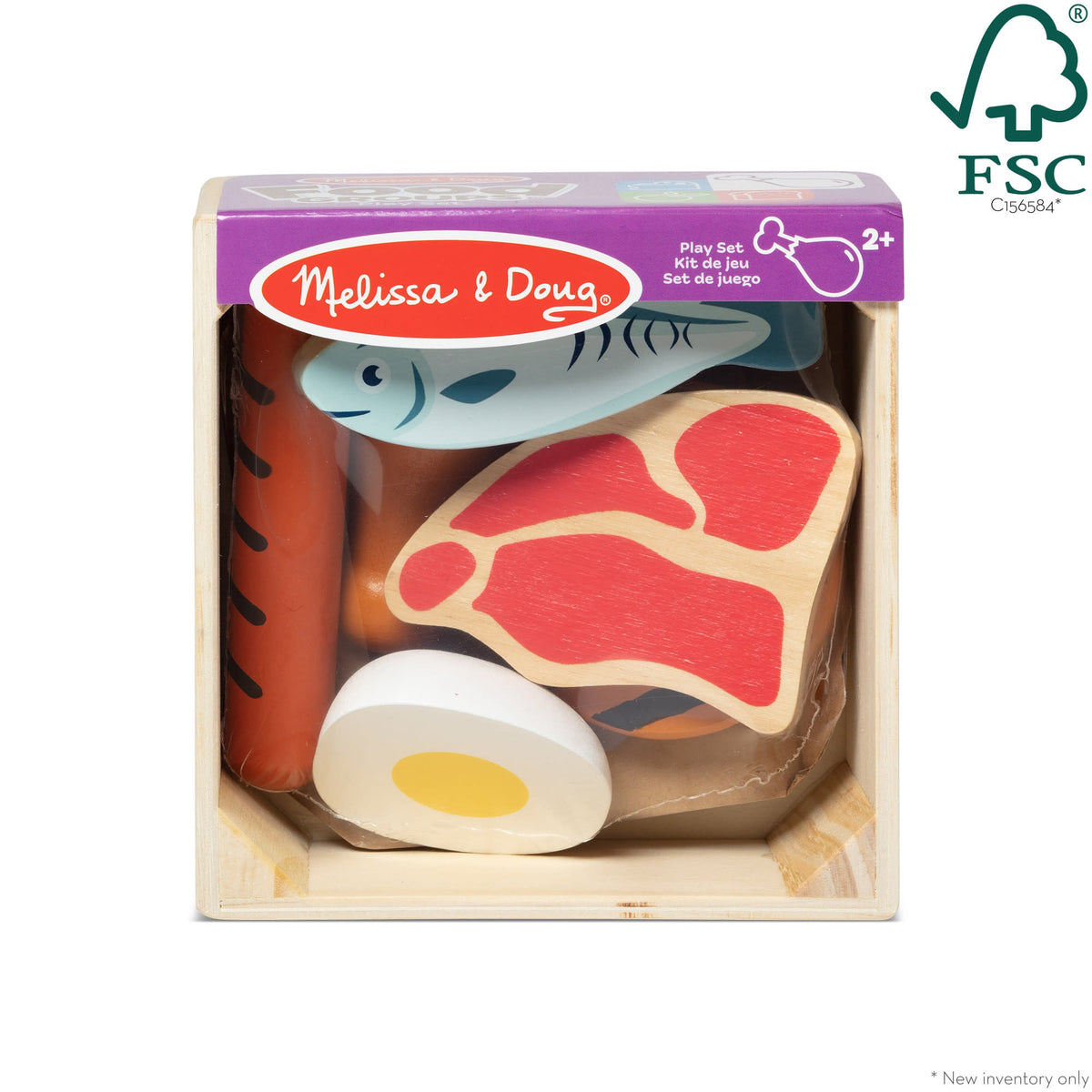 Melissa and Doug Wooden Food Groups Play Set Protein