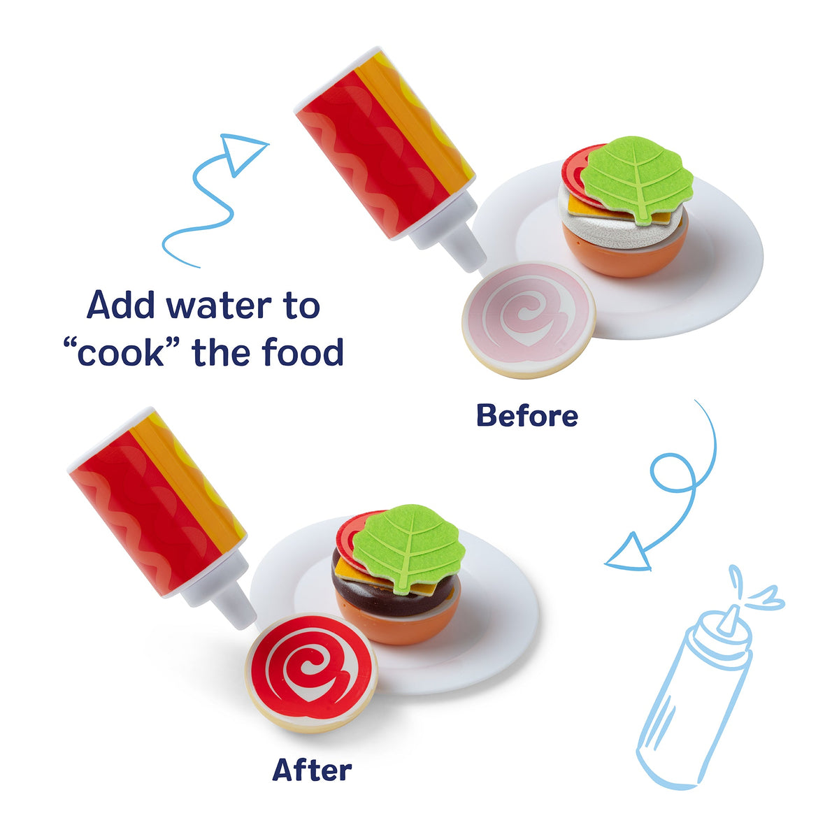 Melissa and Doug Flip Fry Grill Play Set with Color Changing Water WOW