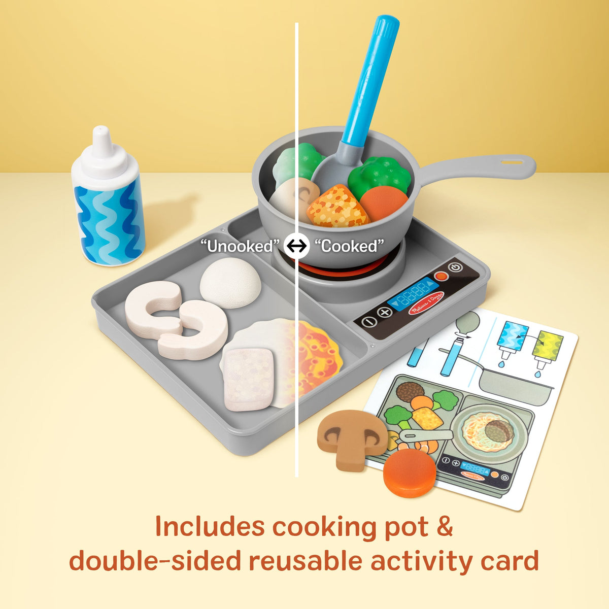 Melissa and Doug Simmer Stir Stovetop Play Set with Color Changing Water WOW