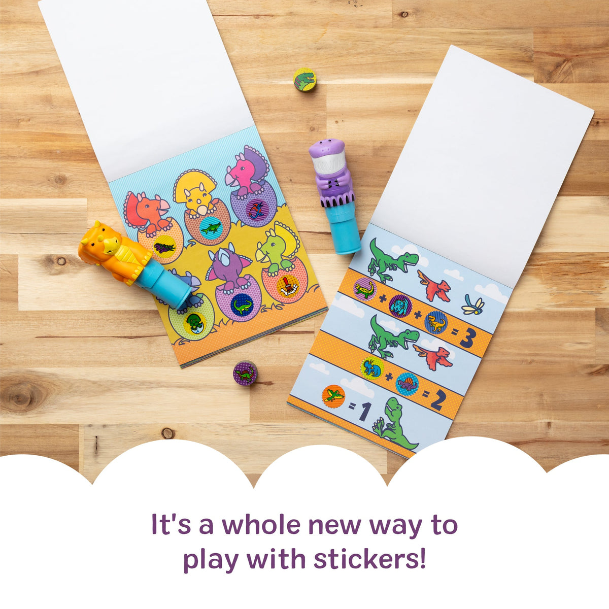 Melissa and Doug Sticker WOWTM Activity Pad Sticker Stamper Value Pack - Dinosaur