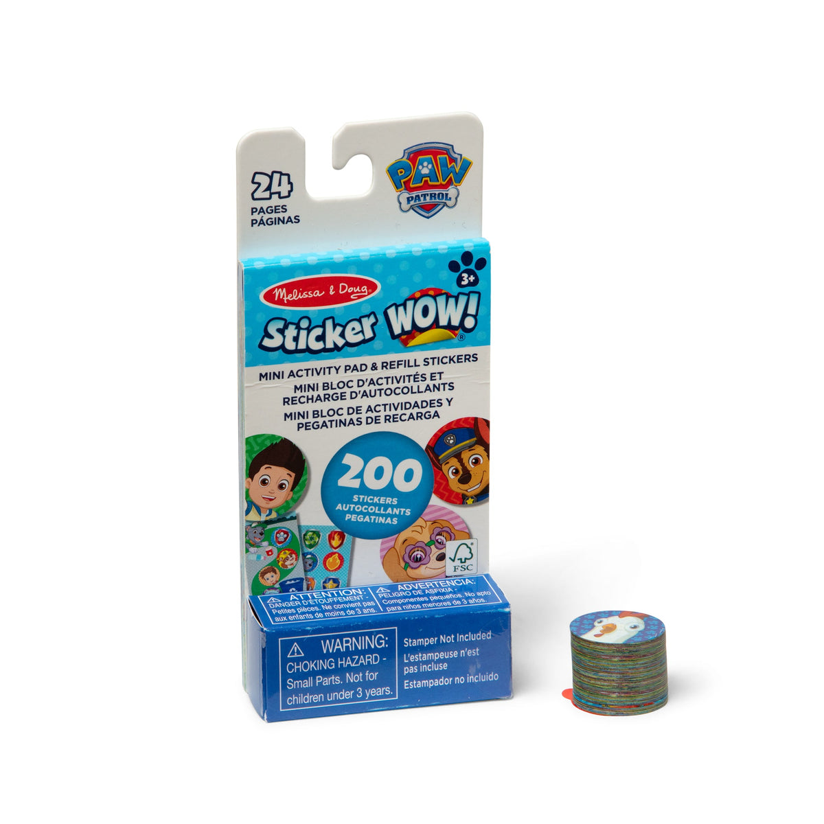 Melissa and Doug Sticker WOW Mini Activity Pad Refill Stickers - PAW Patrol 200 Stickers Stamper Not Included