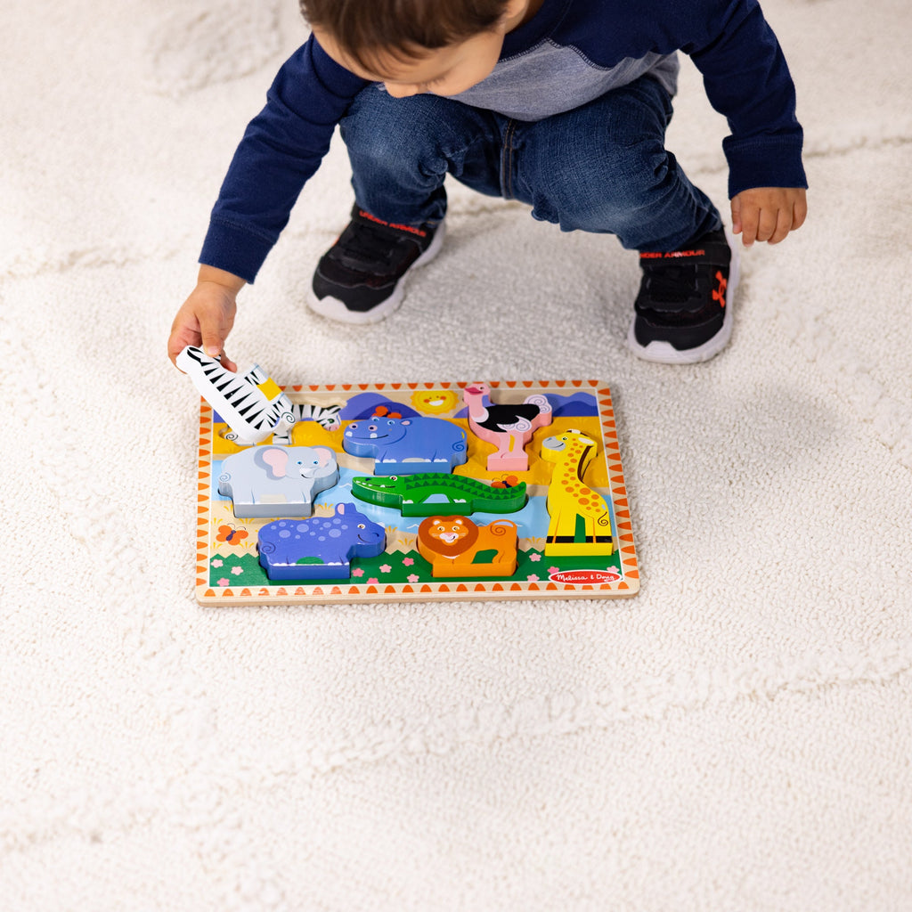 Melissa and Doug Safari Chunky Puzzle - 8 Pieces